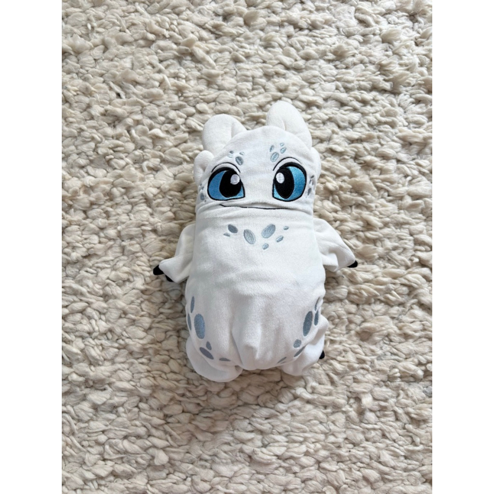 Girls Cubcoats Light Fury Jacket 4T White Blue Glow in the Dark